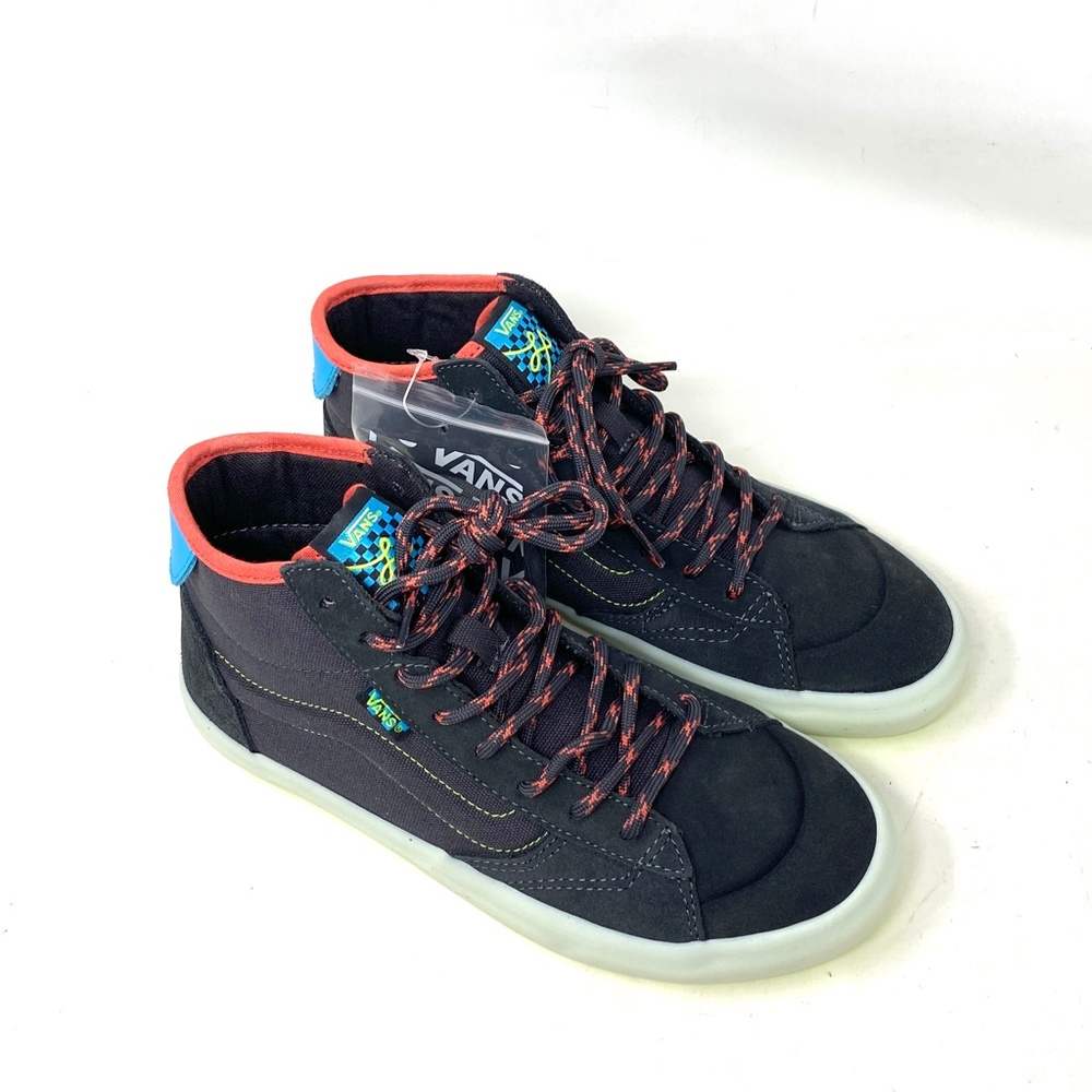 VANS The Lizzie Shoe Canvas Suede Sneakers Gray Multi Women's Skate VN0A4BX1BGG - Picture 3 of 11